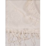 Valintino Viscose Stole in White Color with Self Design Size 70*30